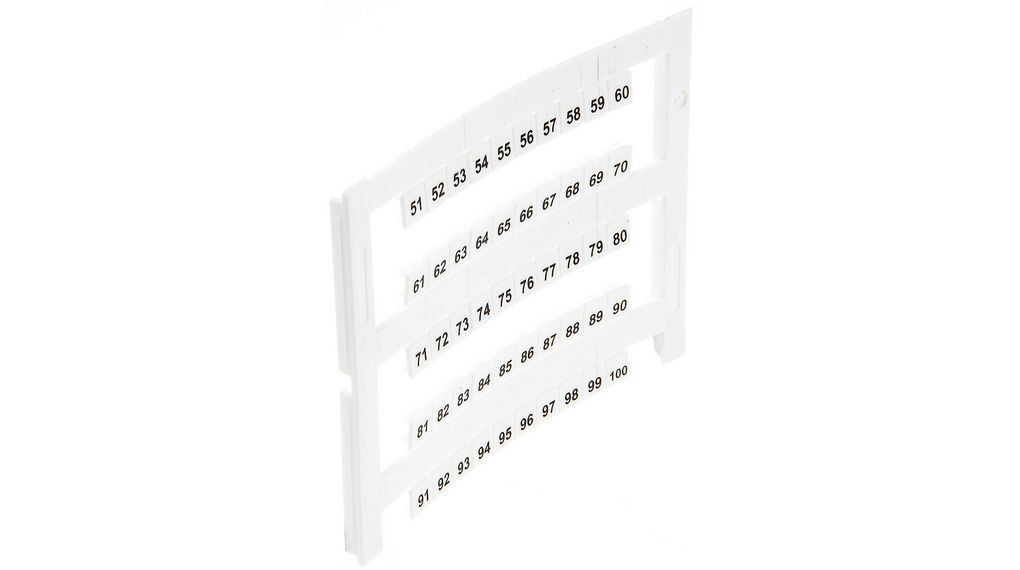 Markeringskort, Vit, 5mm, Paket med 5 delar